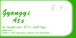 gyongyi ats business card